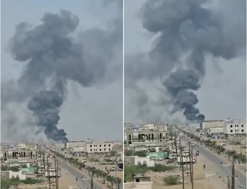 بالفيديو.. ميلشيا الحوثي الإرهابية تشن هجومًا بالمسيرات والصواريخ على ميناء المخا اليمني ووقوع إصابات
