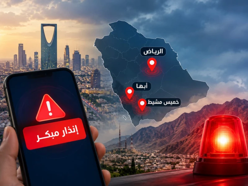إطلاق إنذارات مبكرة في الرياض وأبها وخميس مشيط للتحذير من خطر